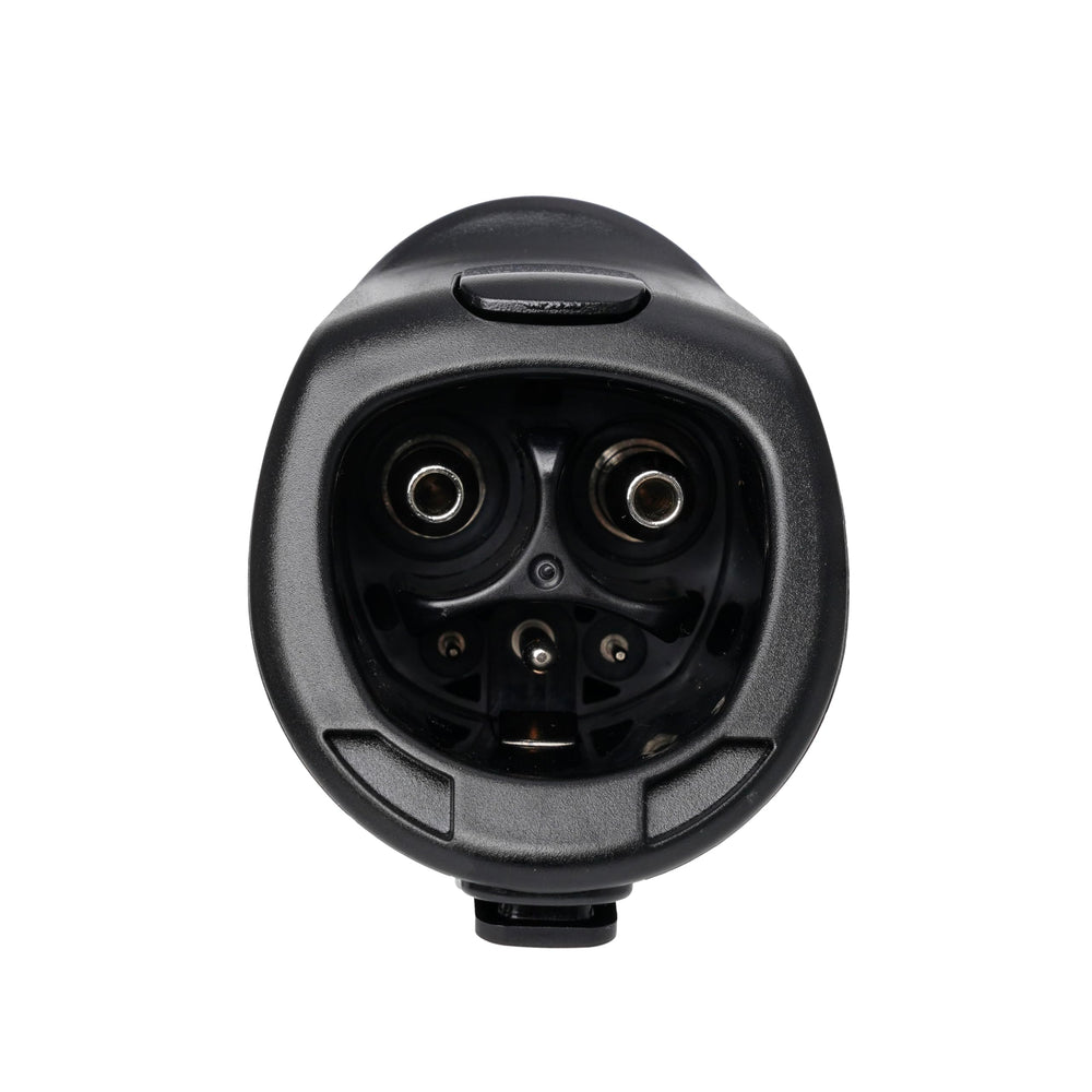 LENZ adapter label and specs close-up showing 80A 240V rating for powerful charging