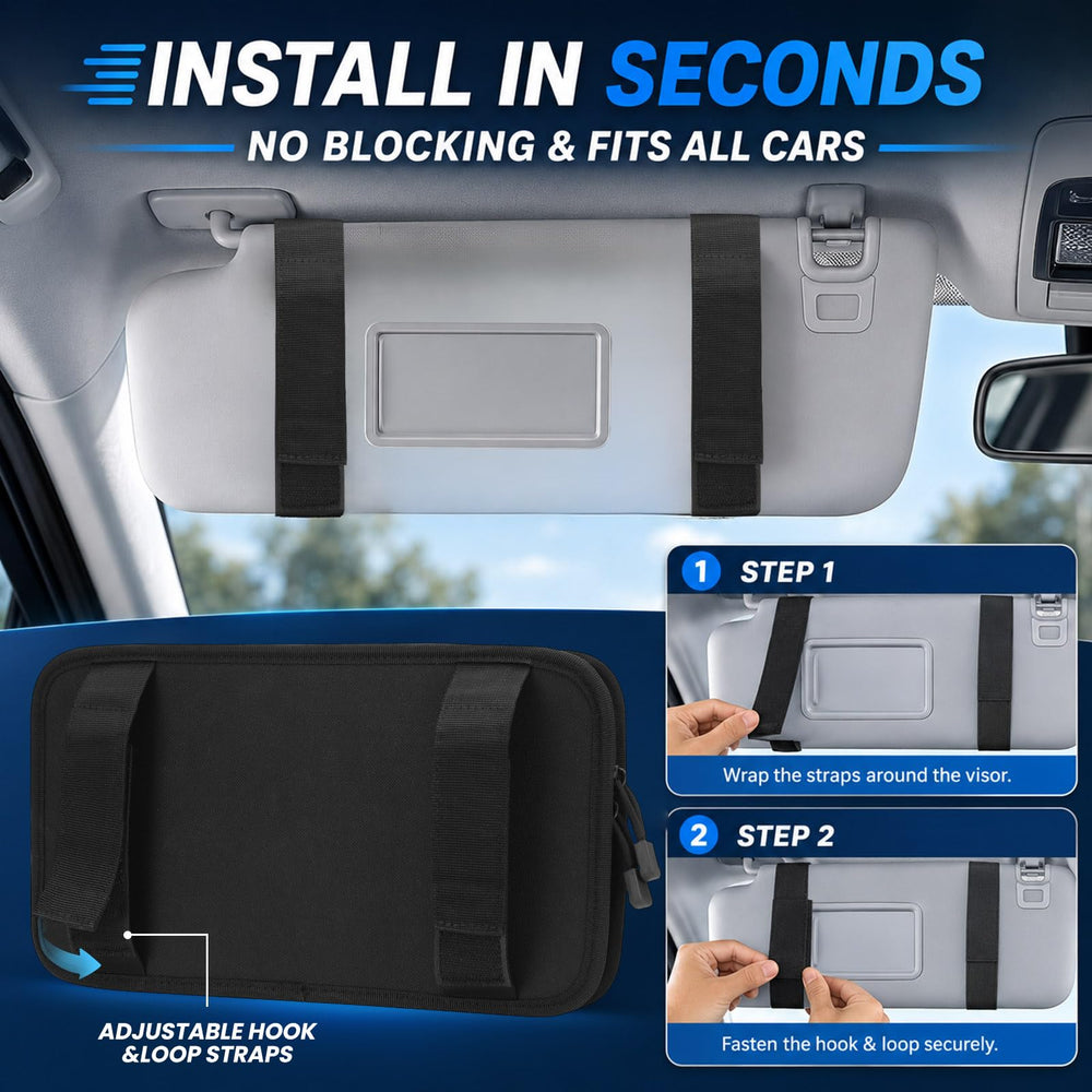LEPHYON lifestyle shot of driver using organizer for quick access