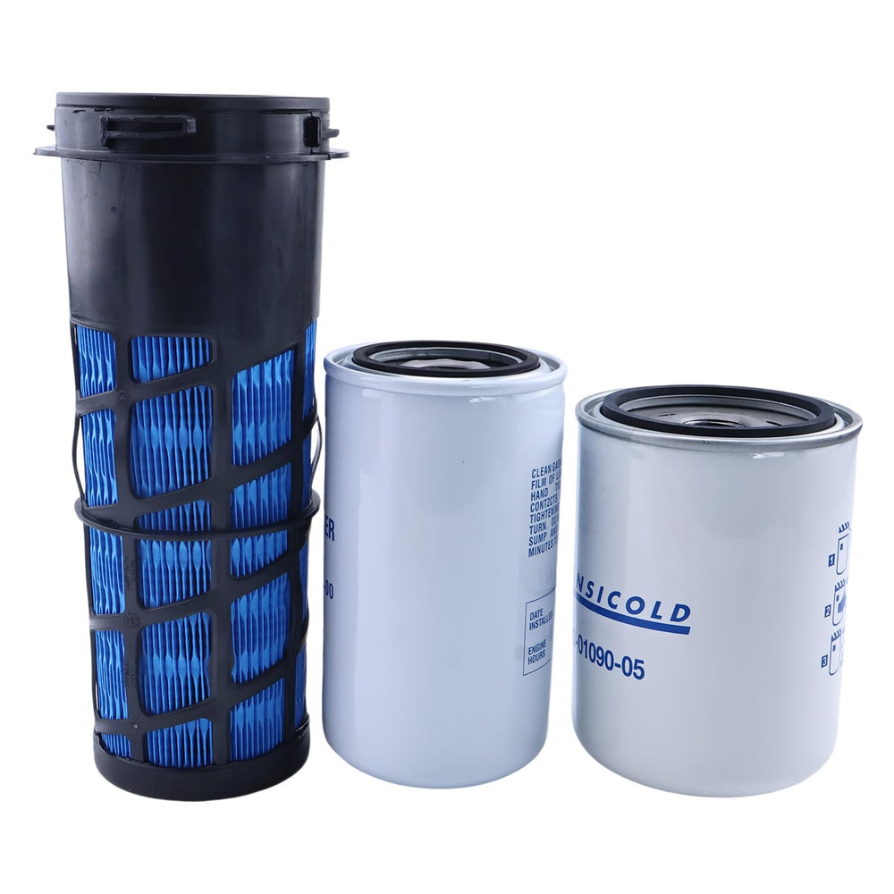 Lesurey filter kit front packaging showing complete aftermarket replacement set for Carrier reefers