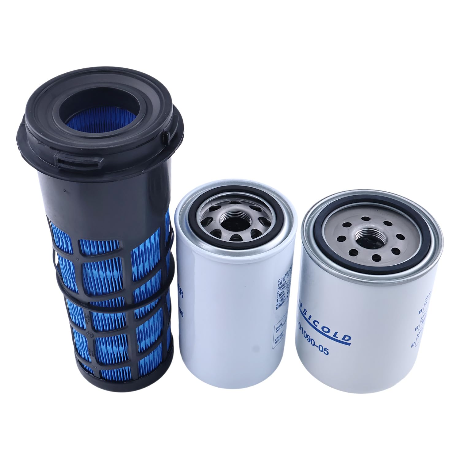Lesurey filter next to ruler demonstrating compact dimensions for easy fitment