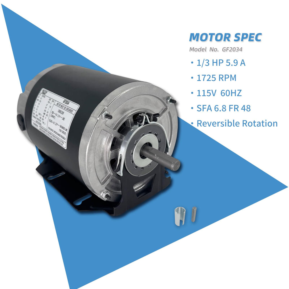 LEUNGOO GF2034 close-up of included capacitor and socket for straightforward installation
