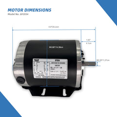 LEUNGOO GF2034 installed in blower housing demonstrating belt-drive compatibility