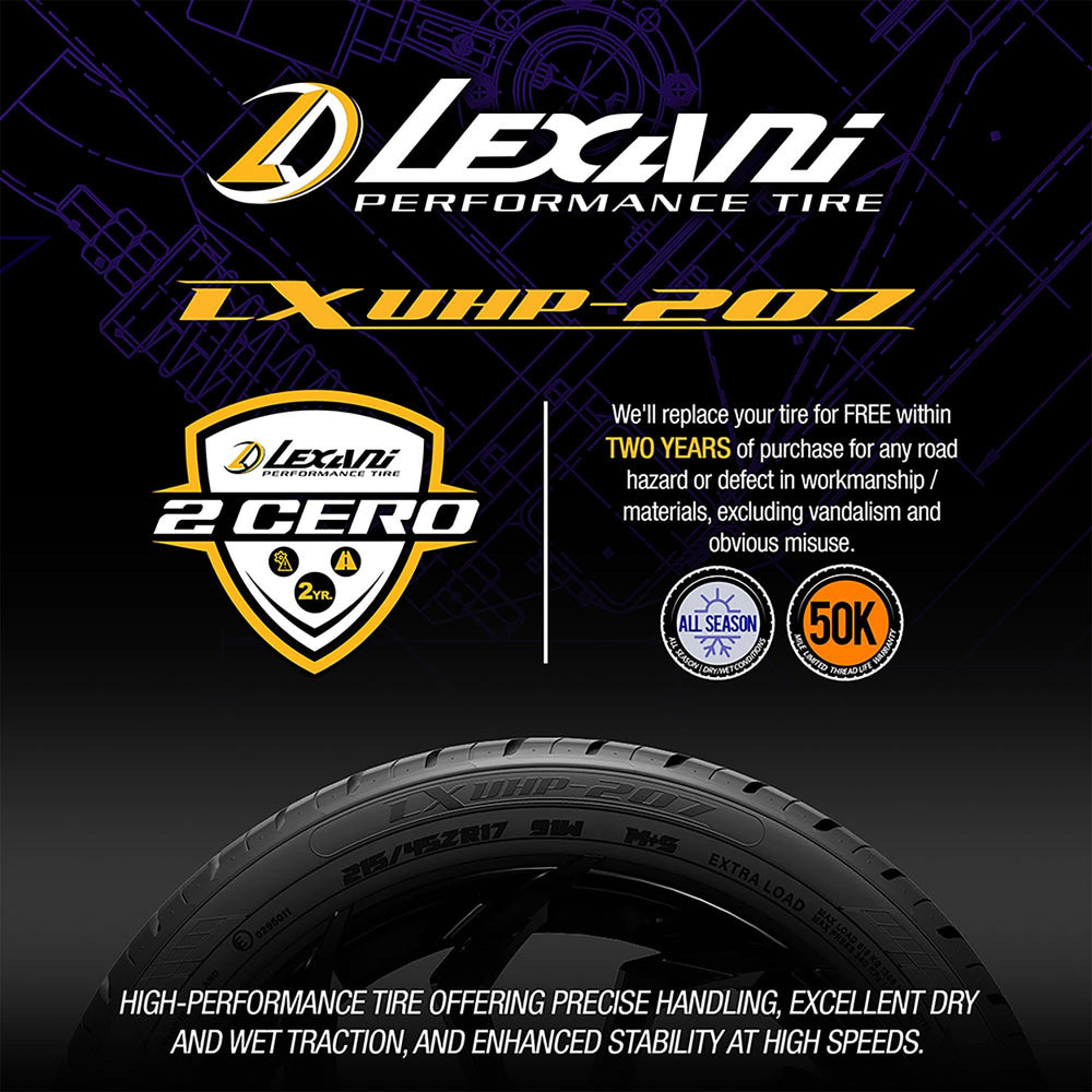 Lexani LXUHP-207 grooves channeling water for improved wet traction