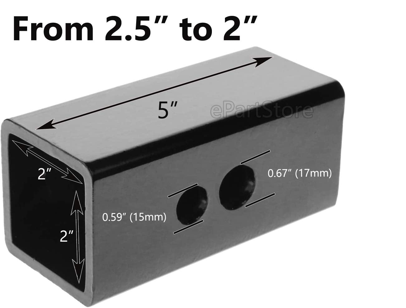 LFPartS sleeve installed inside a 2.5 inch receiver demonstrating compatibility