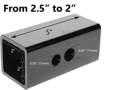 LFPartS sleeve installed inside a 2.5 inch receiver demonstrating compatibility
