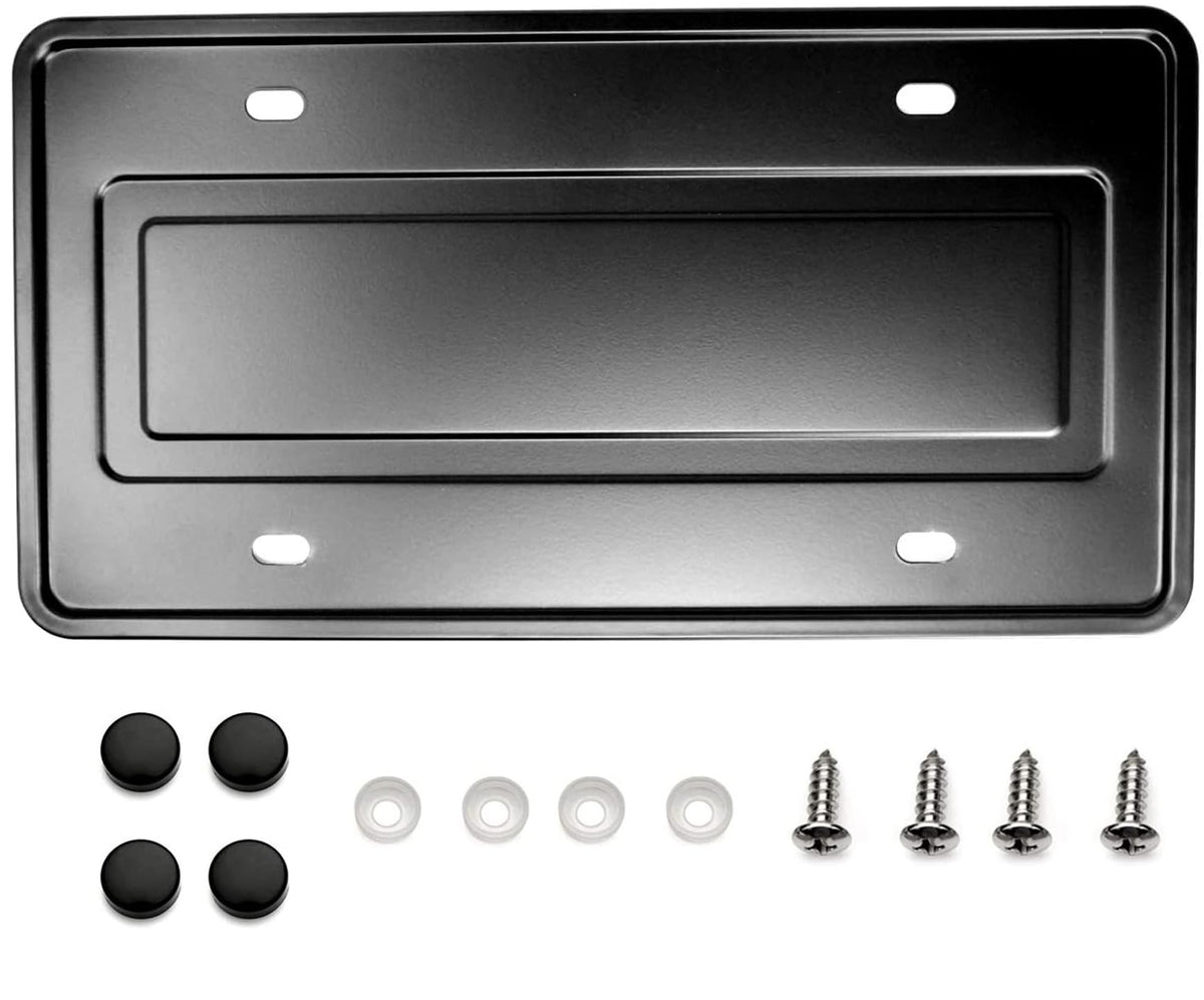 LFPartS front view of bracket showing sturdy license plate support and strength