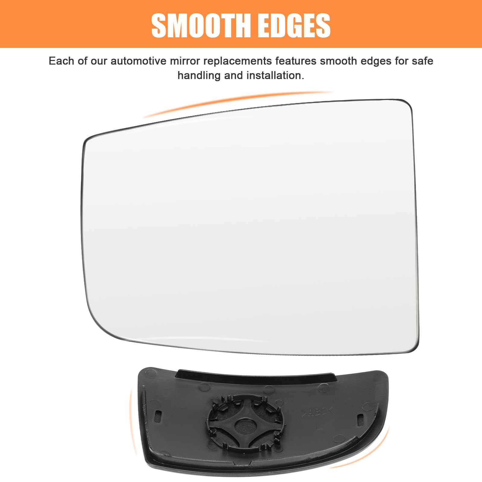LHCDQSKCW mirrors next to ruler showing accurate size and fit