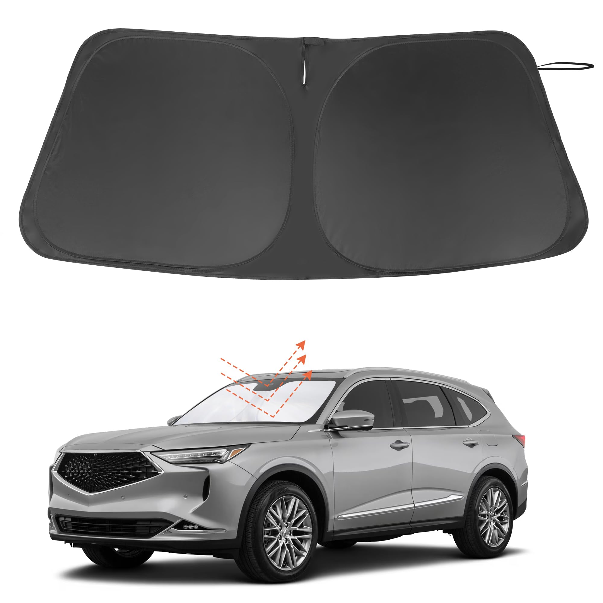LHFLIVE front view showing full windshield coverage and precise fit benefit