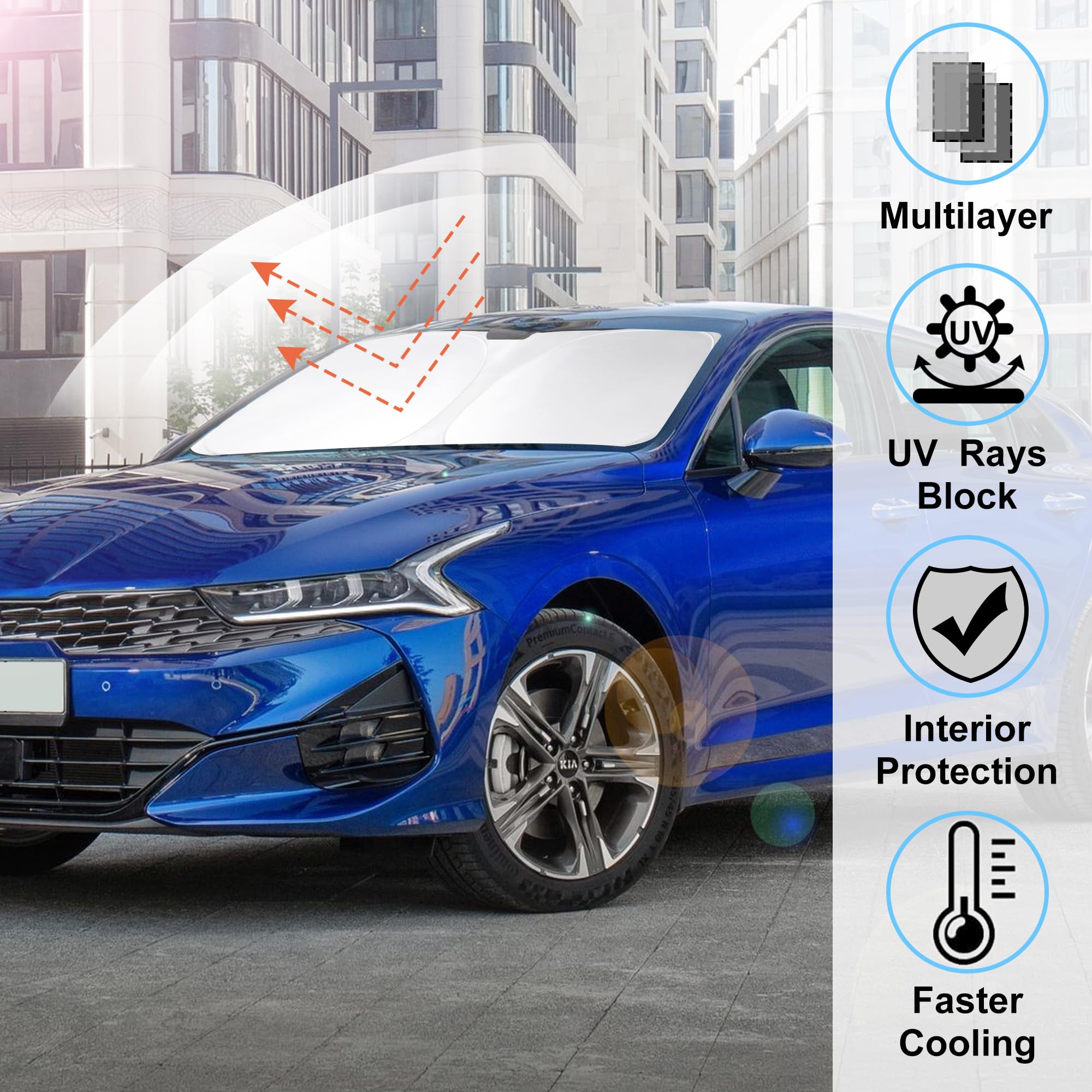 LHFLIVE fabric close-up showing reflective material that reduces heat