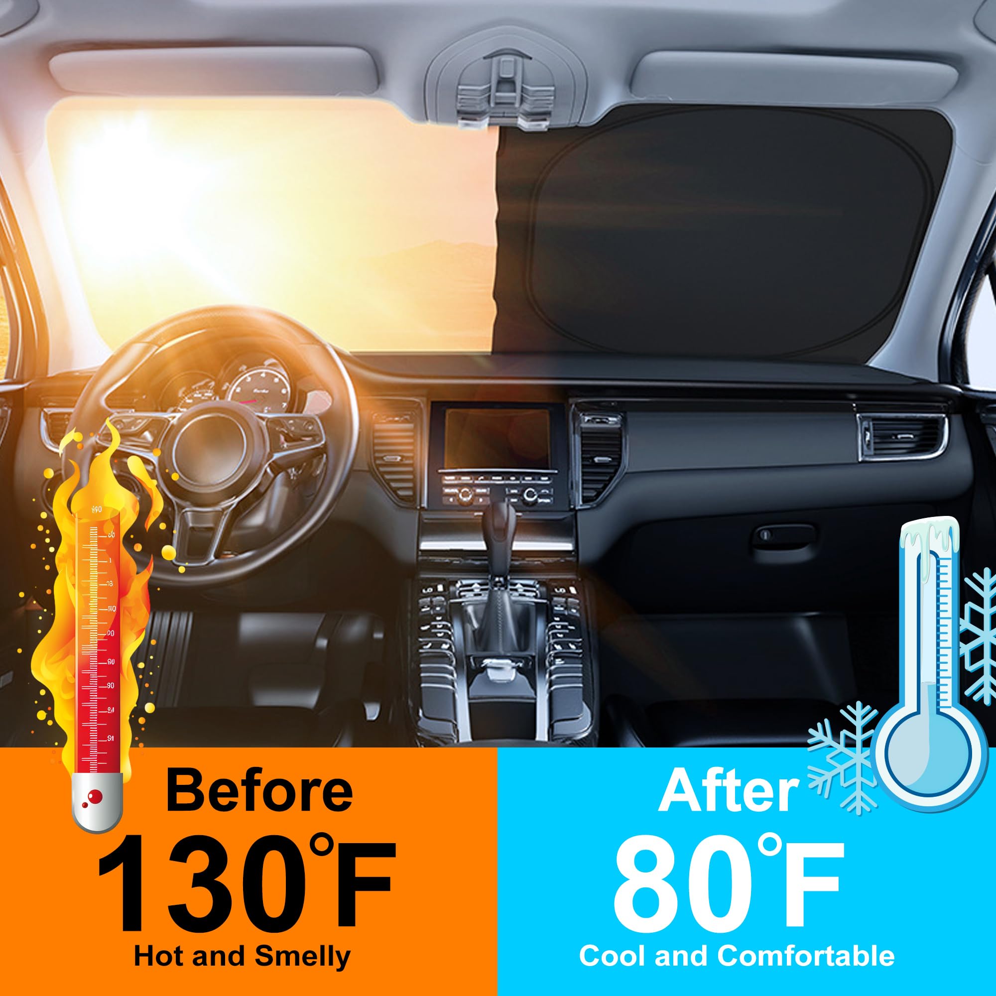 LHFLIVE installed in parked Honda CR-V demonstrating lower interior heat and comfort