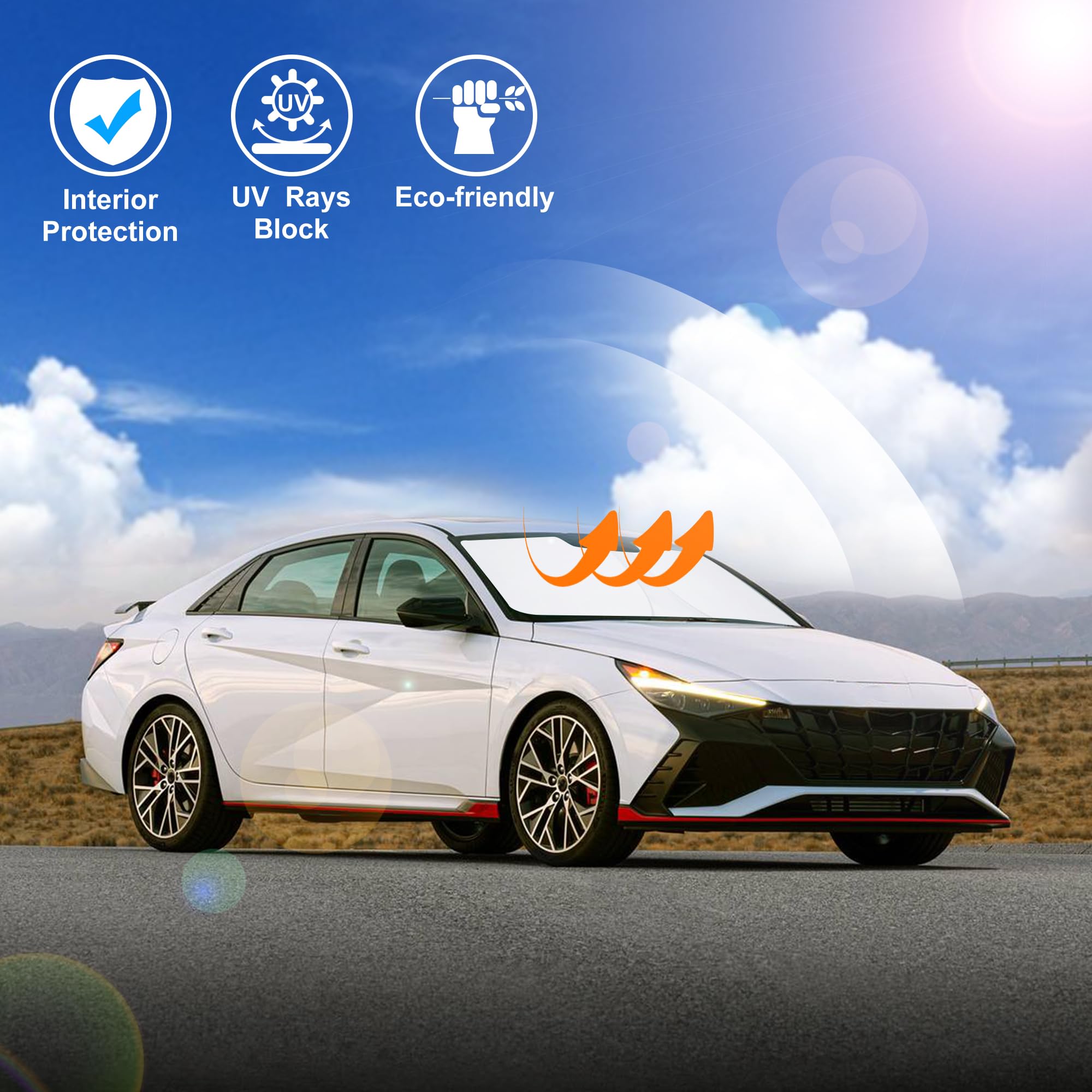 LHFLIVE installed in Elantra demonstrating cooler cabin benefit
