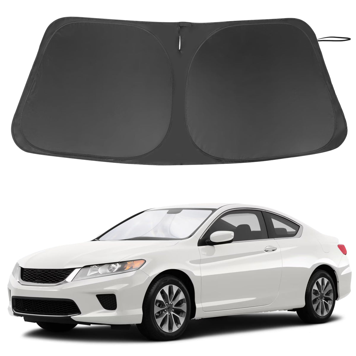LHFLIVE front fit view showing precise windshield coverage and sun protection