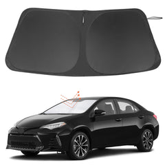 LHFLIVE front view of windshield shade showing tailored fit and UV protection