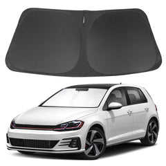 LHFLIVE front view windshield shade fitted to VW Golf protecting interior