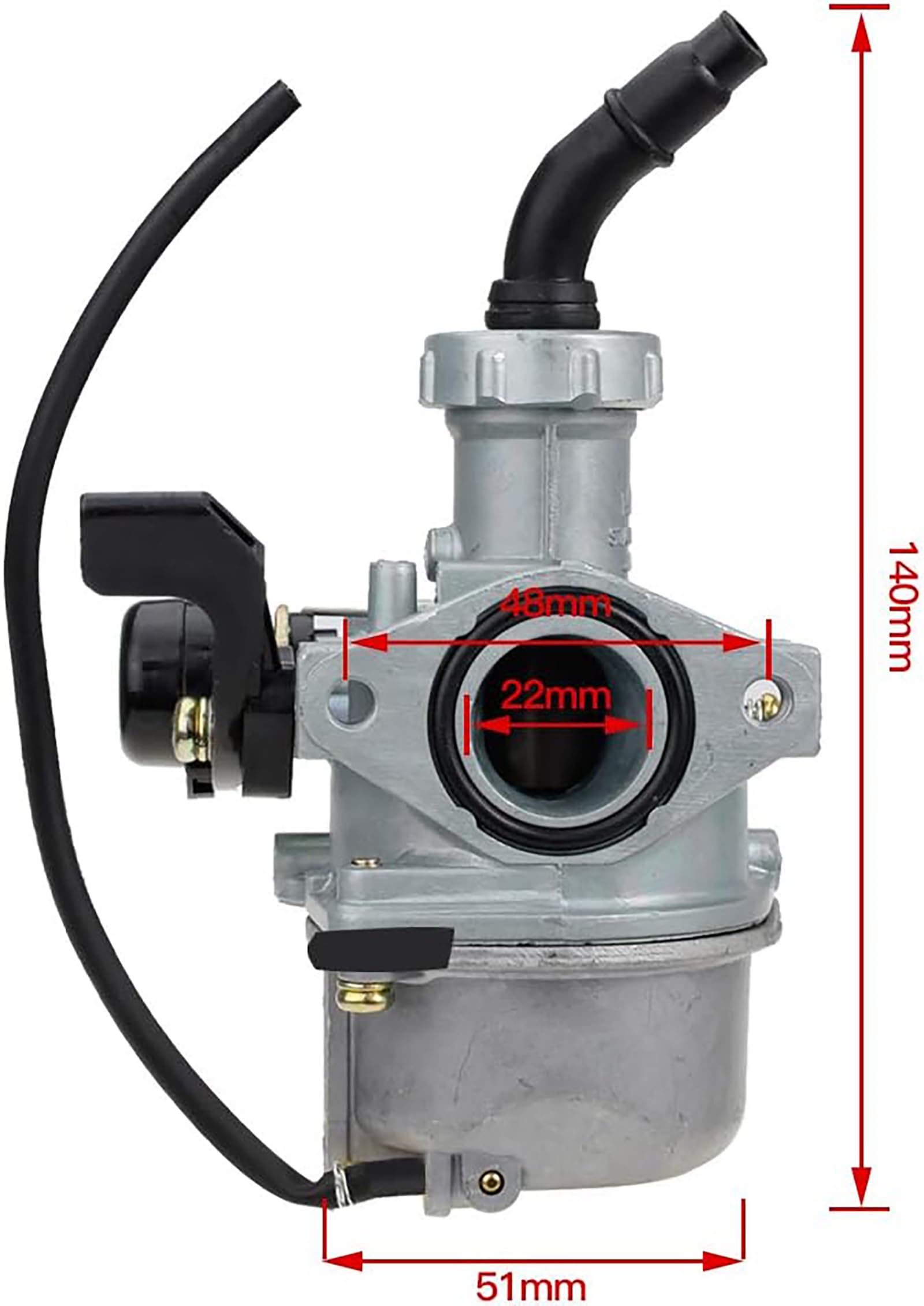 LIAMTU carburetor installed on a pit bike demonstrating ready-to-fit replacement