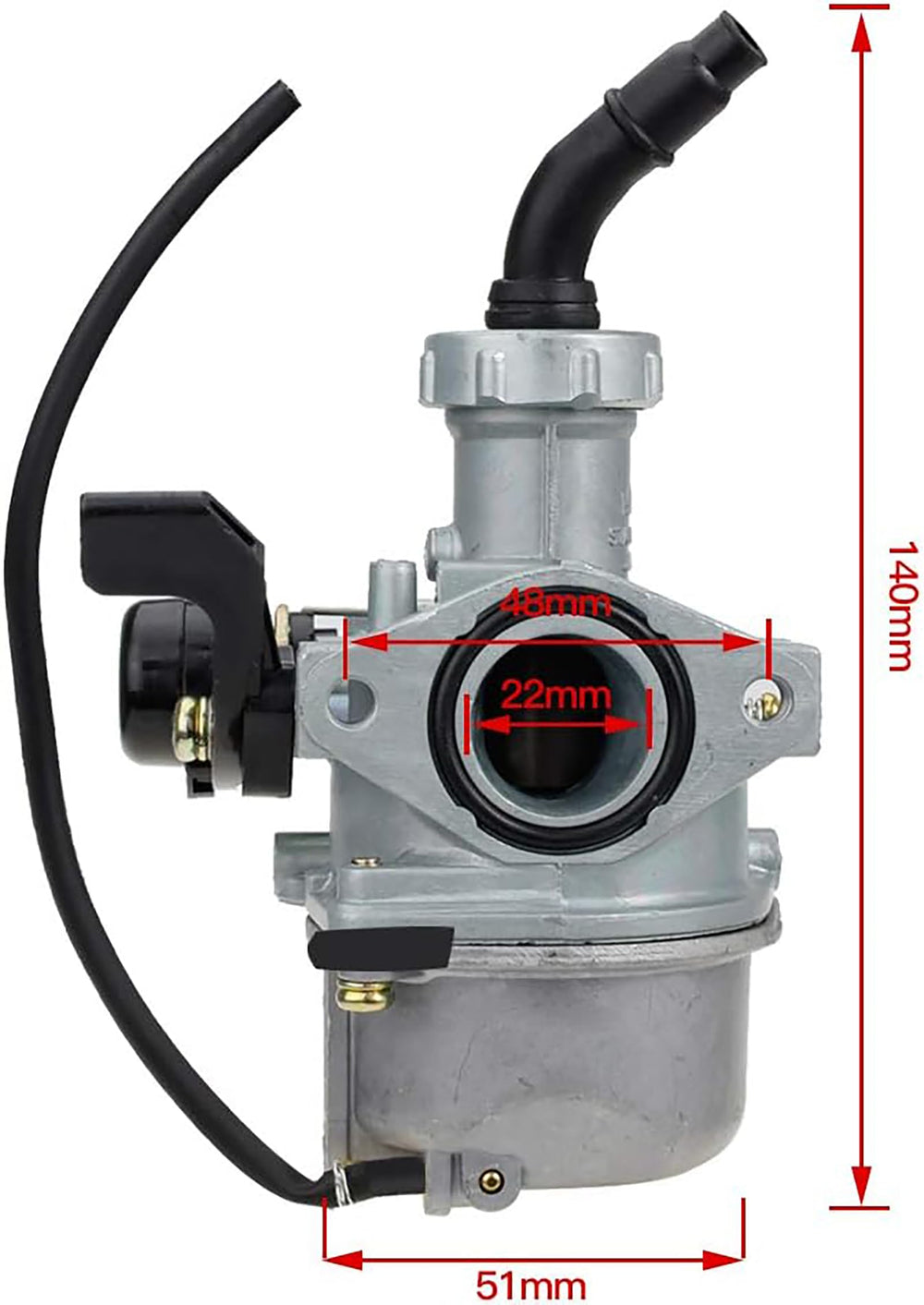LIAMTU carburetor installed on a pit bike demonstrating ready-to-fit replacement