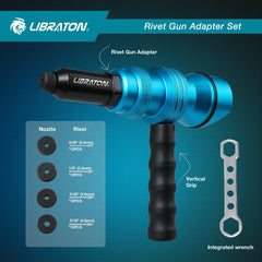 LIBRATON handle close-up with diamond texture adding grip and reduced hand fatigue