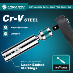 LIBRATON close-up of socket magnet and tip preventing plug drops during work
