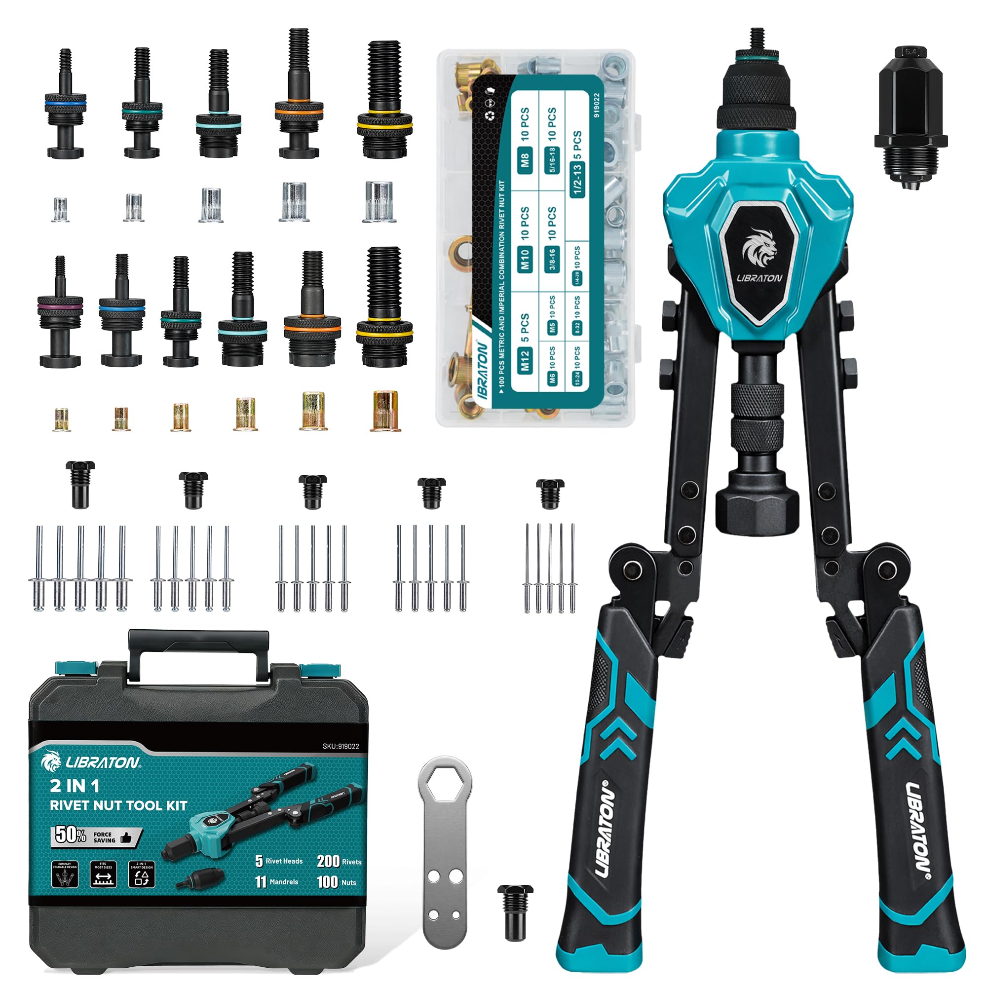 LIBRATON front view of the open kit showing components and portability benefits