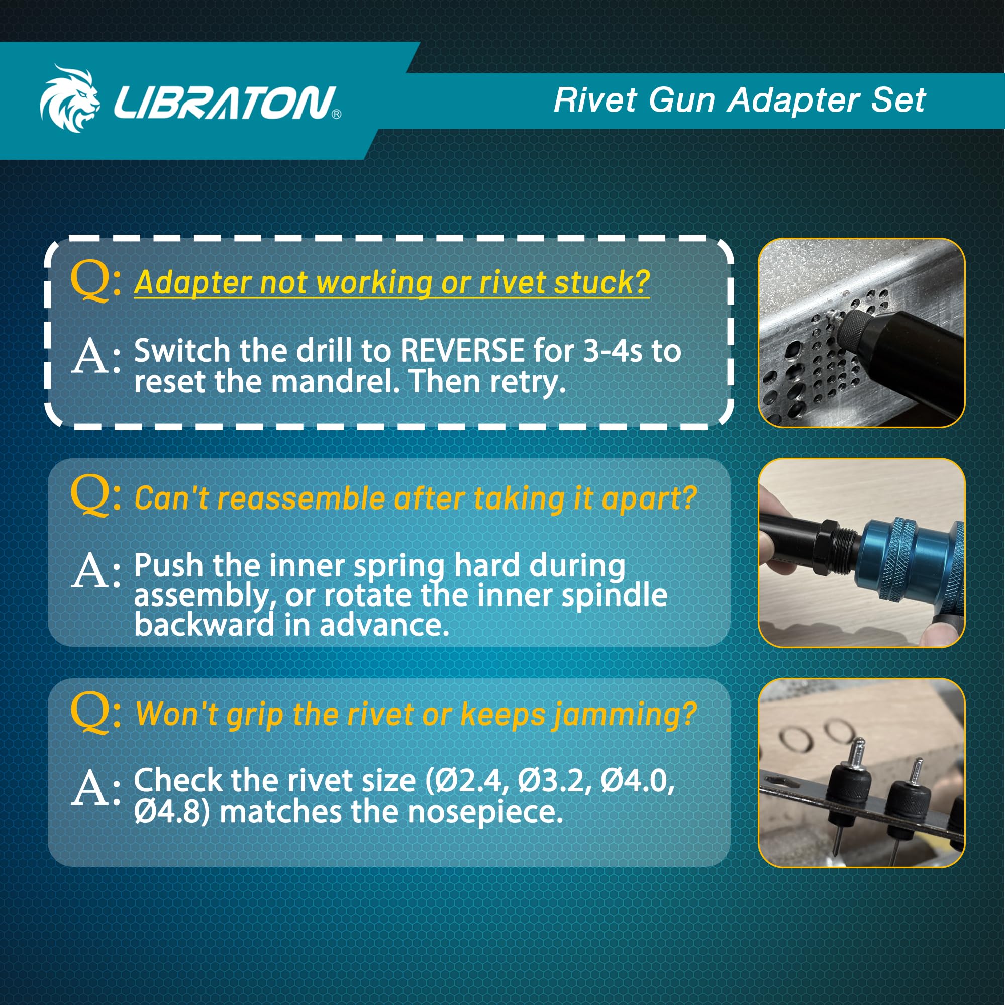 LIBRATON kit packaging with integrated wrench ready-to-use right out of box