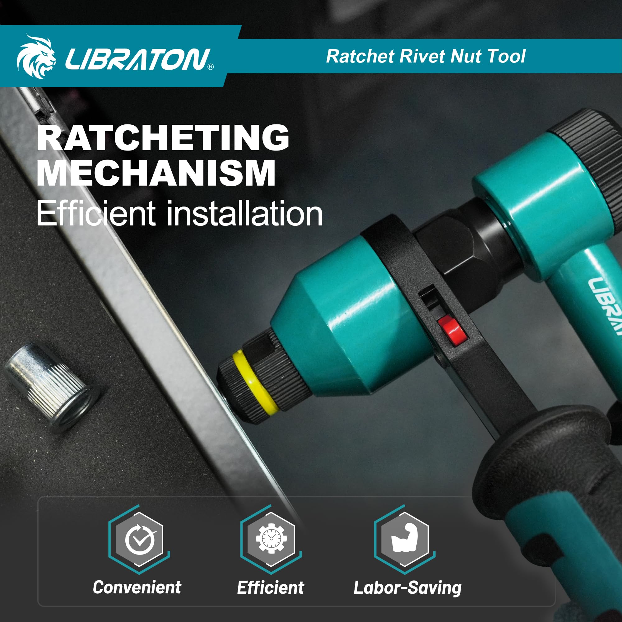 LIBRATON close-up of quick-change mandrel showcasing fast swaps and reliable engagement