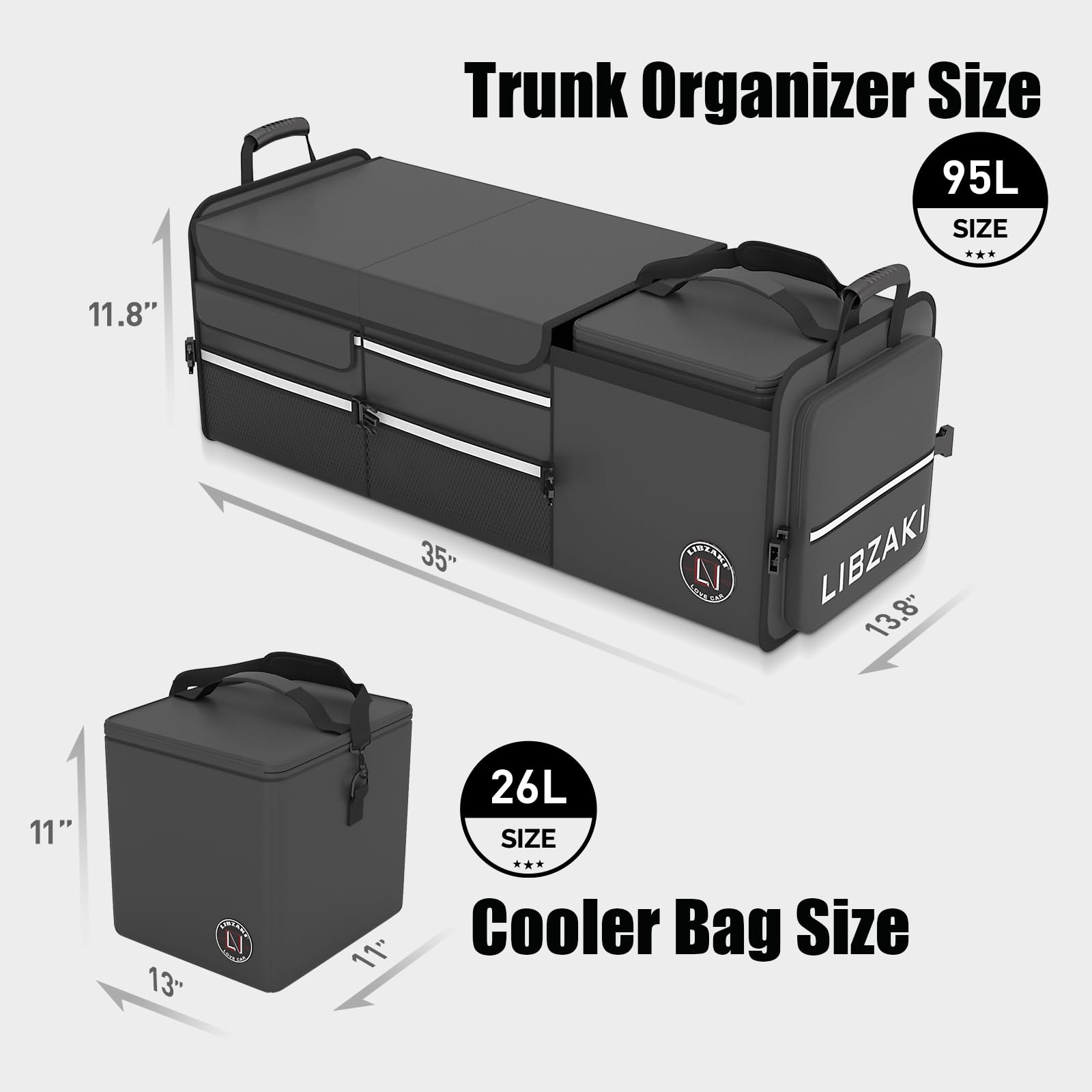 LI LIBZAKI folded flat for compact storage saving trunk space when not in use