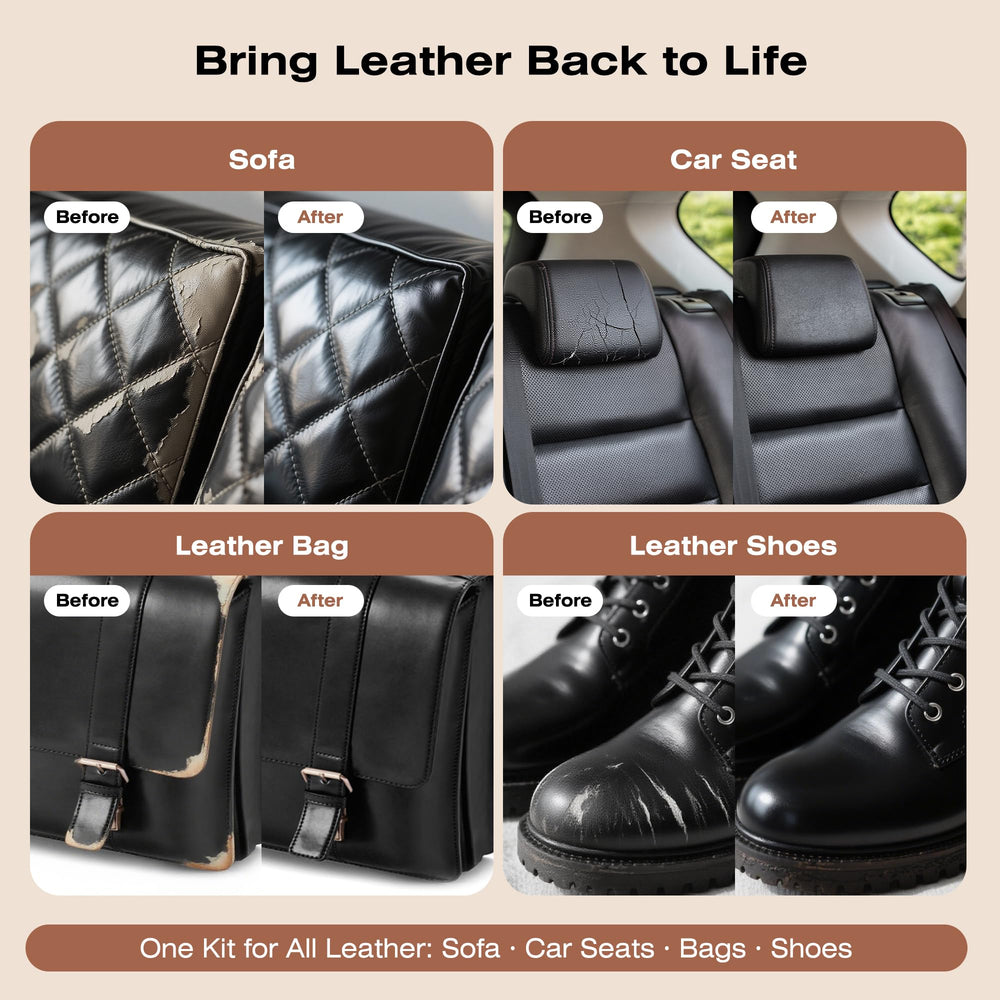 Liccyy care cream being rubbed into leather demonstrating nourishment and protection