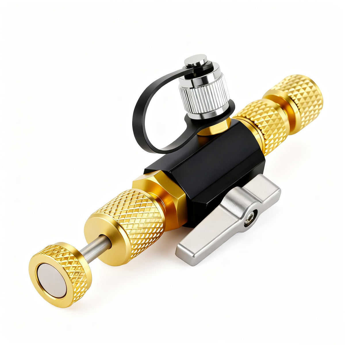 Lichamp front view brass tool showing compact vacuum-rated design and durability