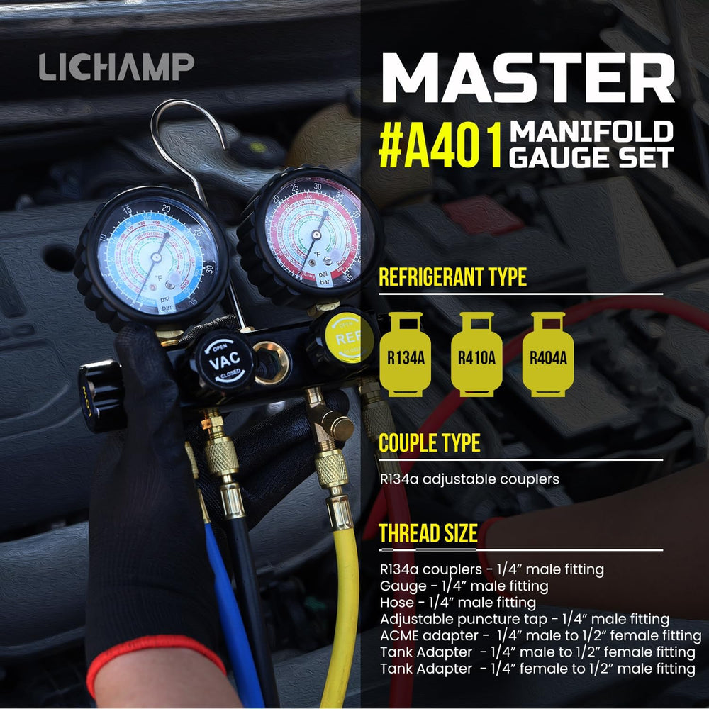 Lichamp gauge closeup dials displaying clear psi readings for reliable pressure checks