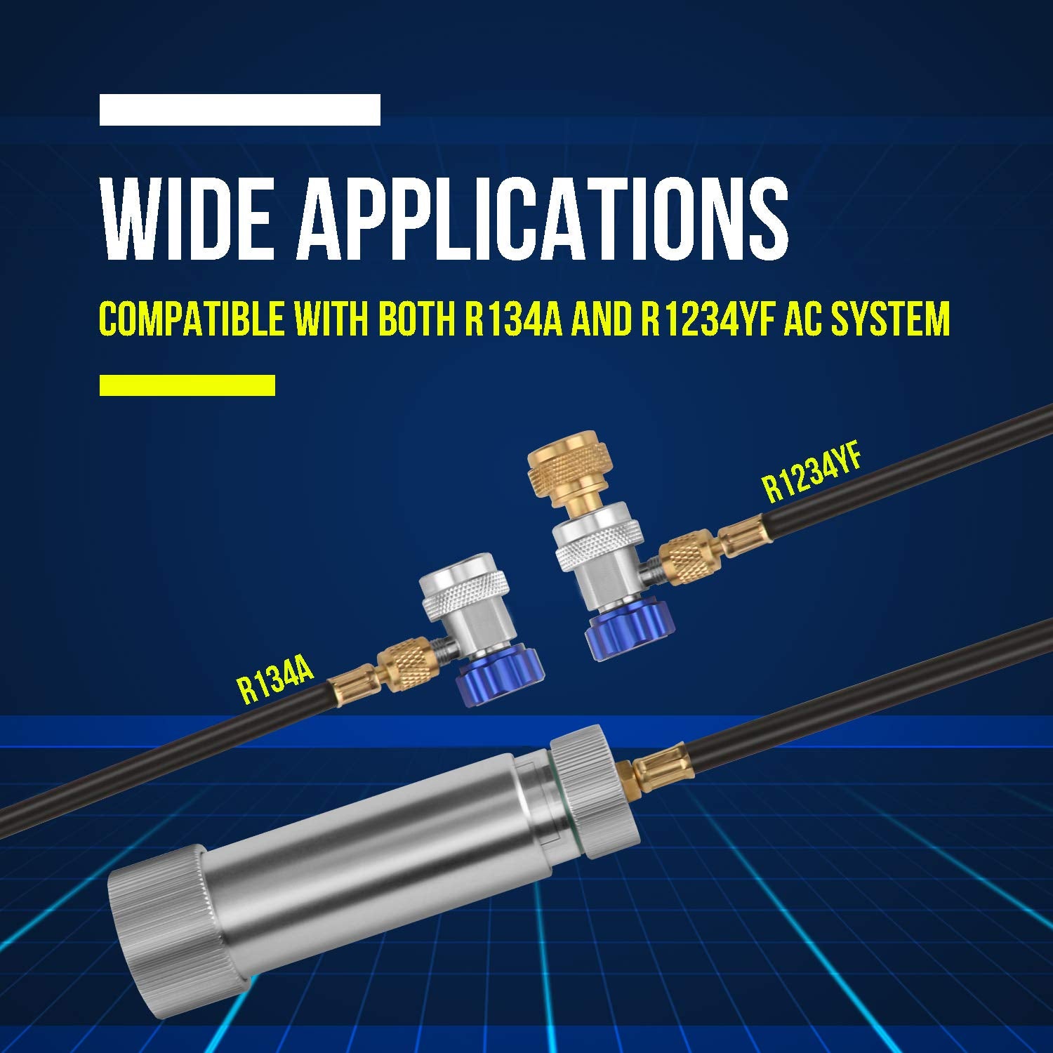 Lichamp hose and fittings with scale showing size and easy compatibility