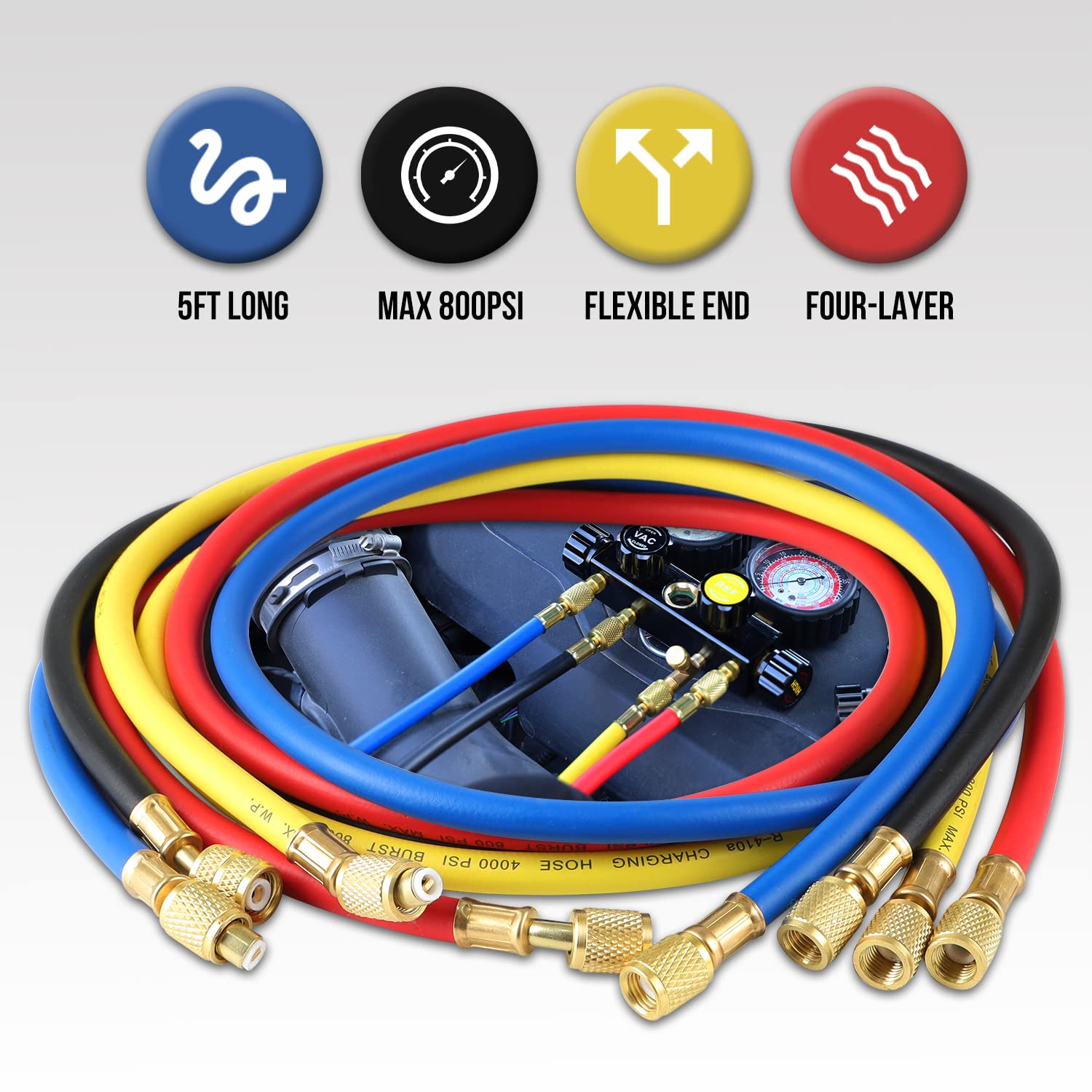 Lichamp hose connection detail on brass coupler demonstrating secure leak-resistant fit