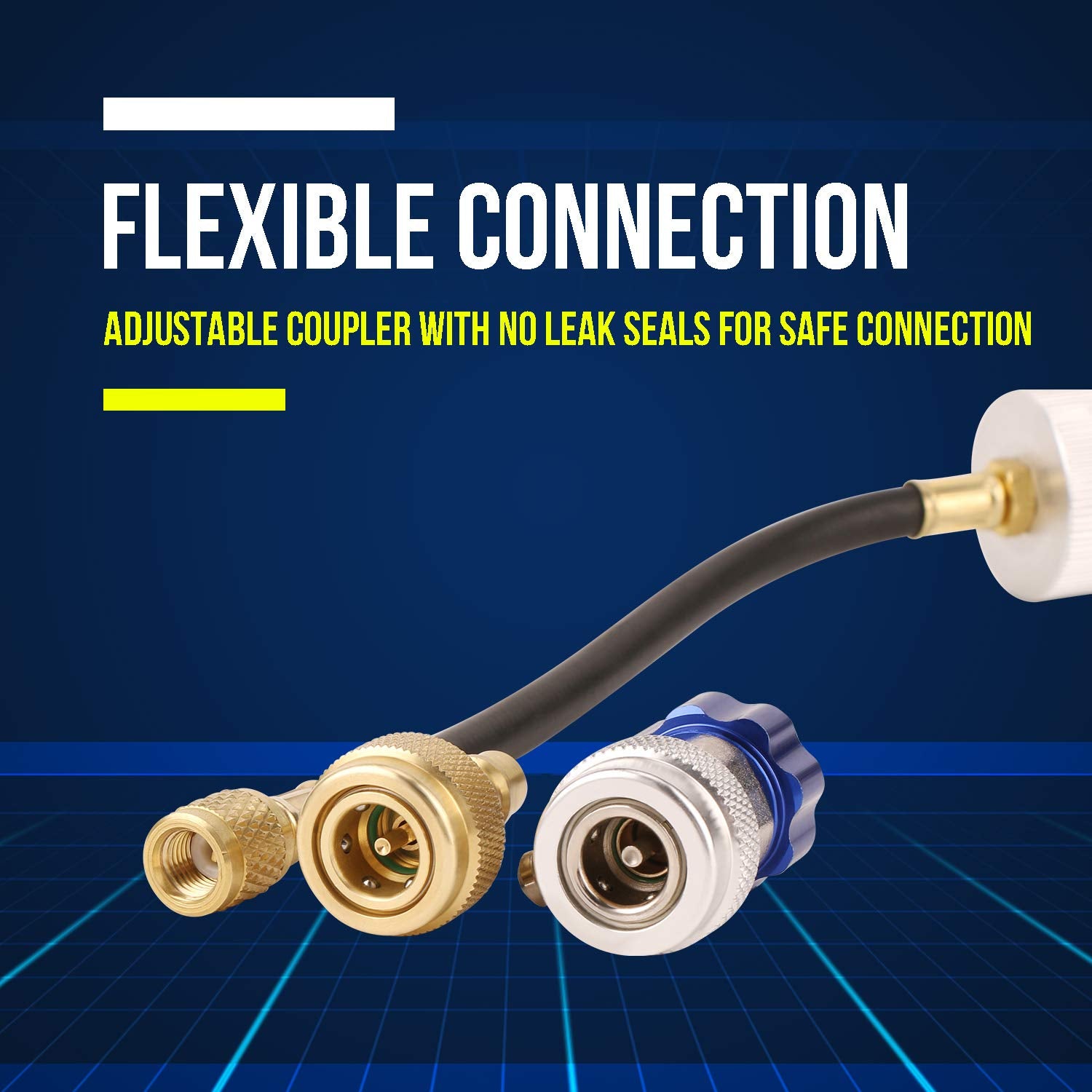 Lichamp injector connected to a vehicle low-side port for safe service