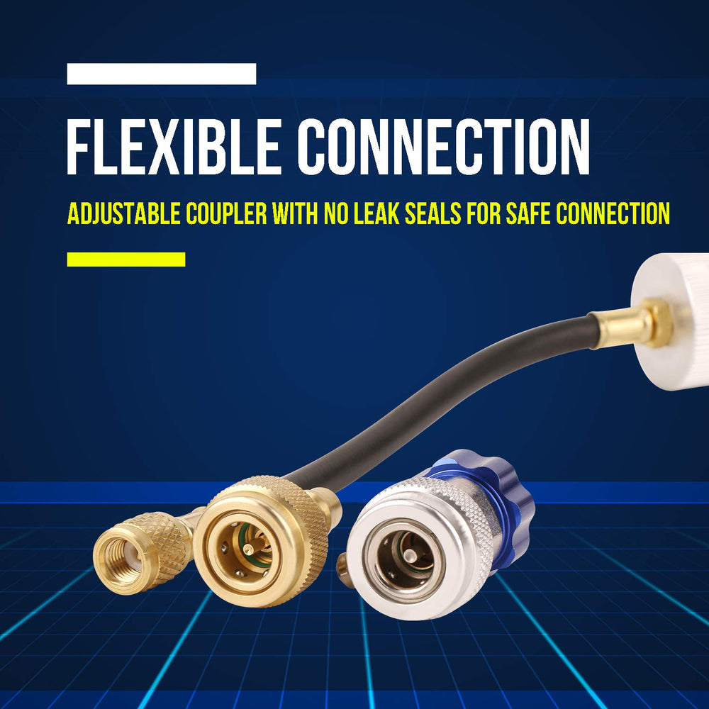 Lichamp injector connected to a vehicle low-side port for safe service