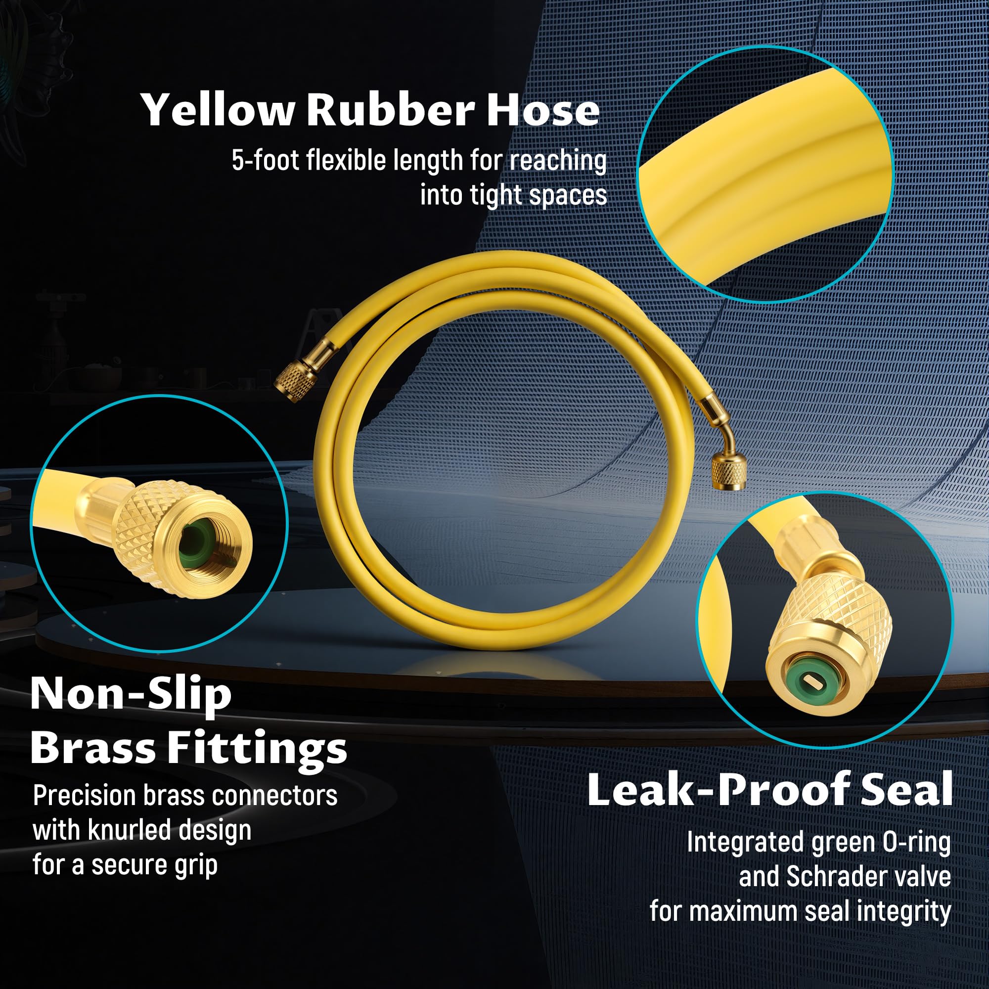 Lichamp knurled coupling detail demonstrating easy hand-tight grip for fast connections