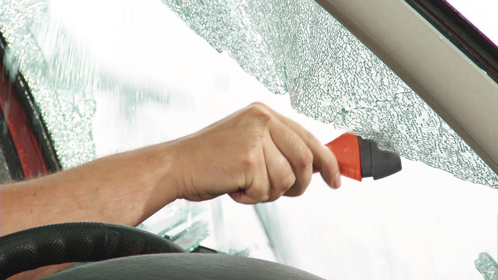 Lifehammer in hand to show size and ergonomic non-slip grip for controlled use