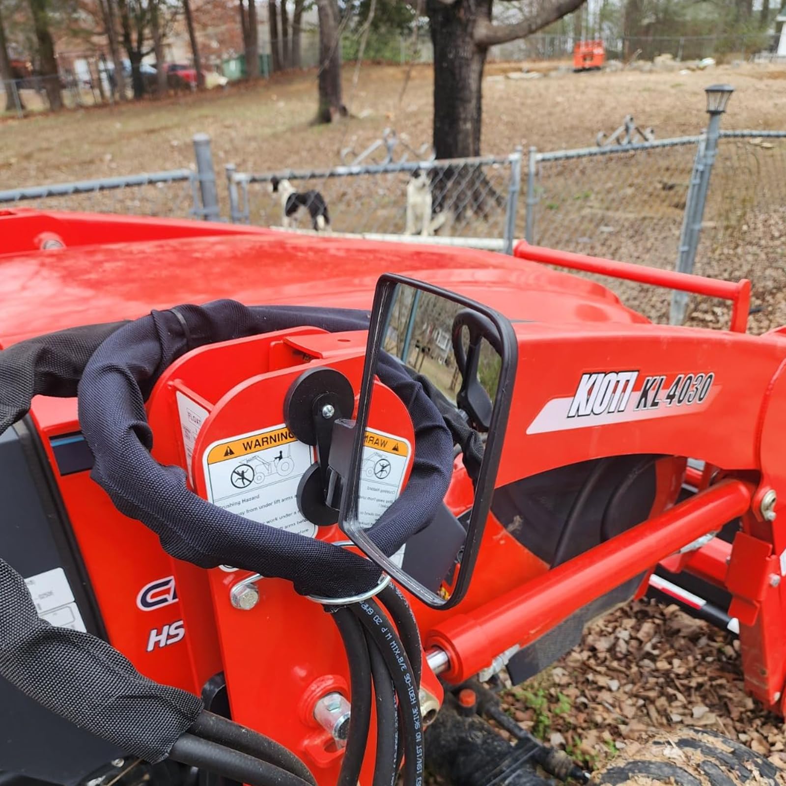 Lifronkit on golf cart in yard illustrating safer maneuvering and towing