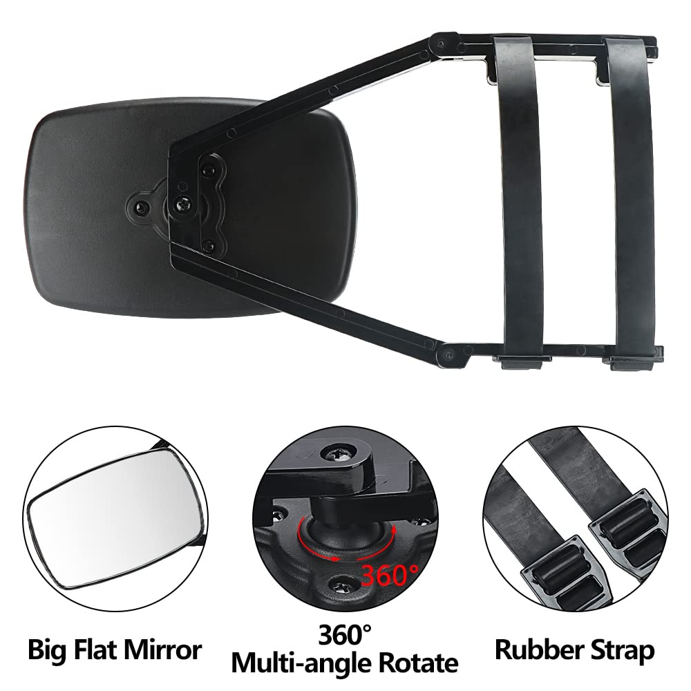 Lifronkit rubber strap detail showing secure fastening benefit and reduced mirror wobble