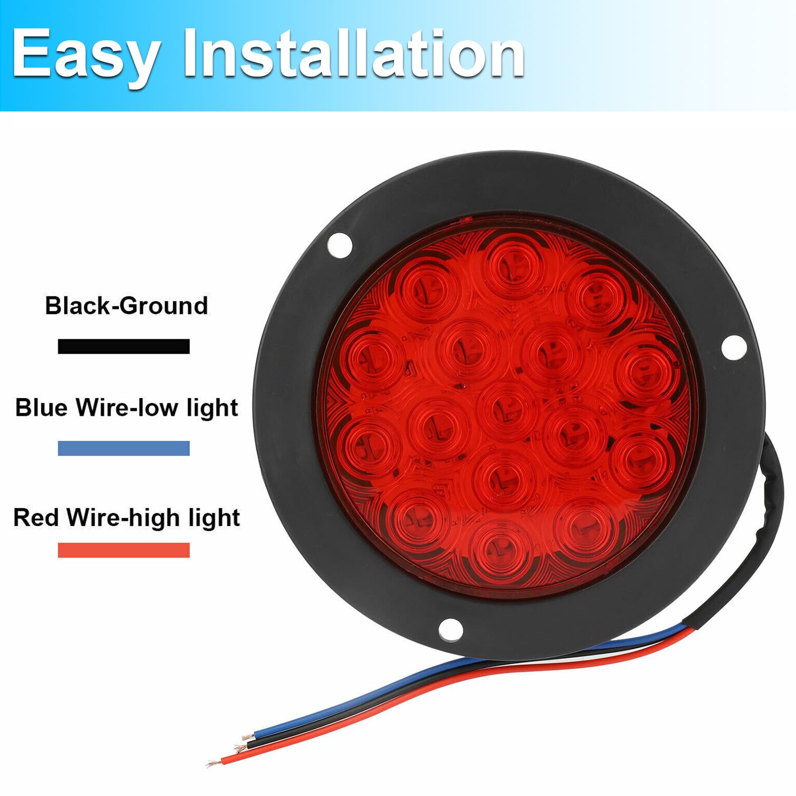 LIGBT close-up of 16 LEDs and lens revealing durable, bright array