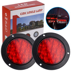 LIGBT front view red LED round tail light showing bright signal benefit