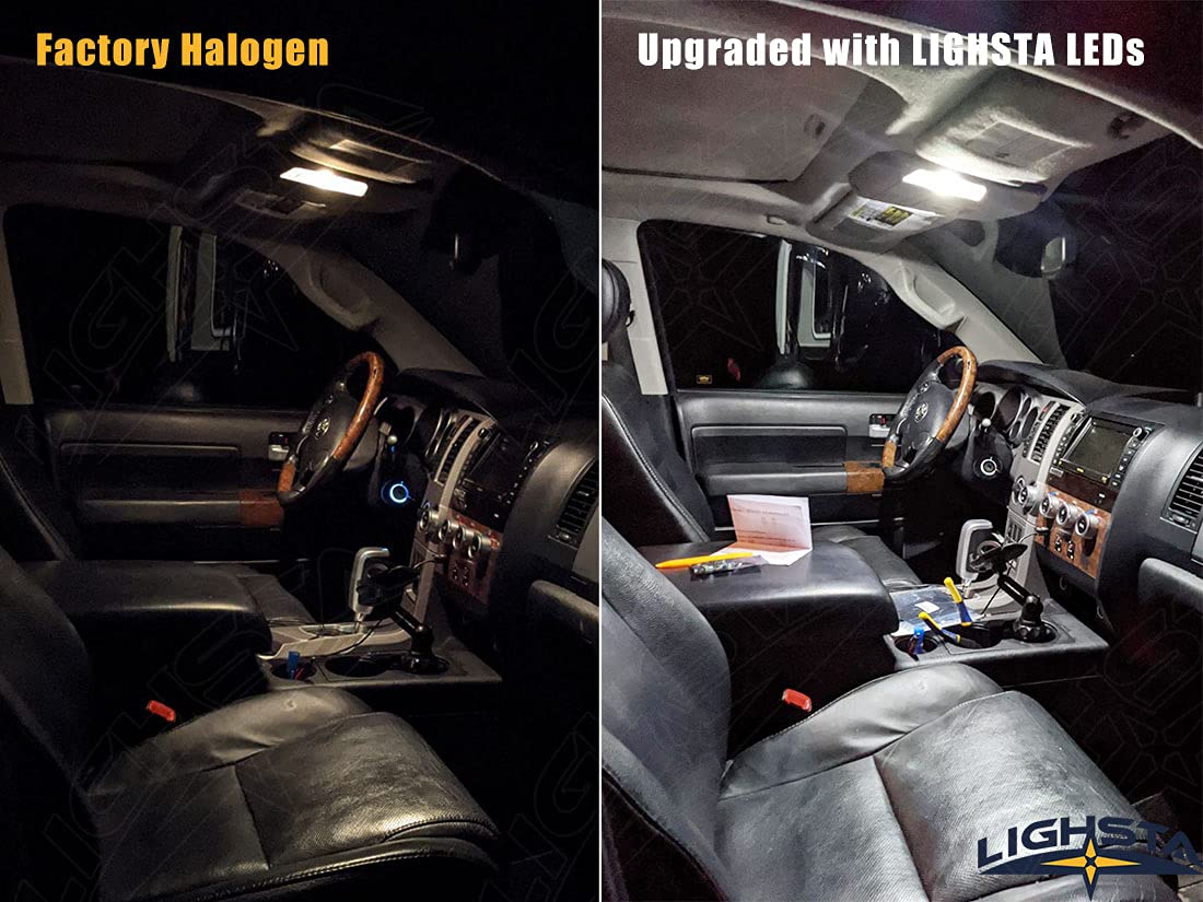 LIGHSTA dome light installed in truck cabin highlighting even interior lighting