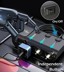 LIHAN 3.3-foot extension cord routing demonstrating secure connection and reduced socket stress