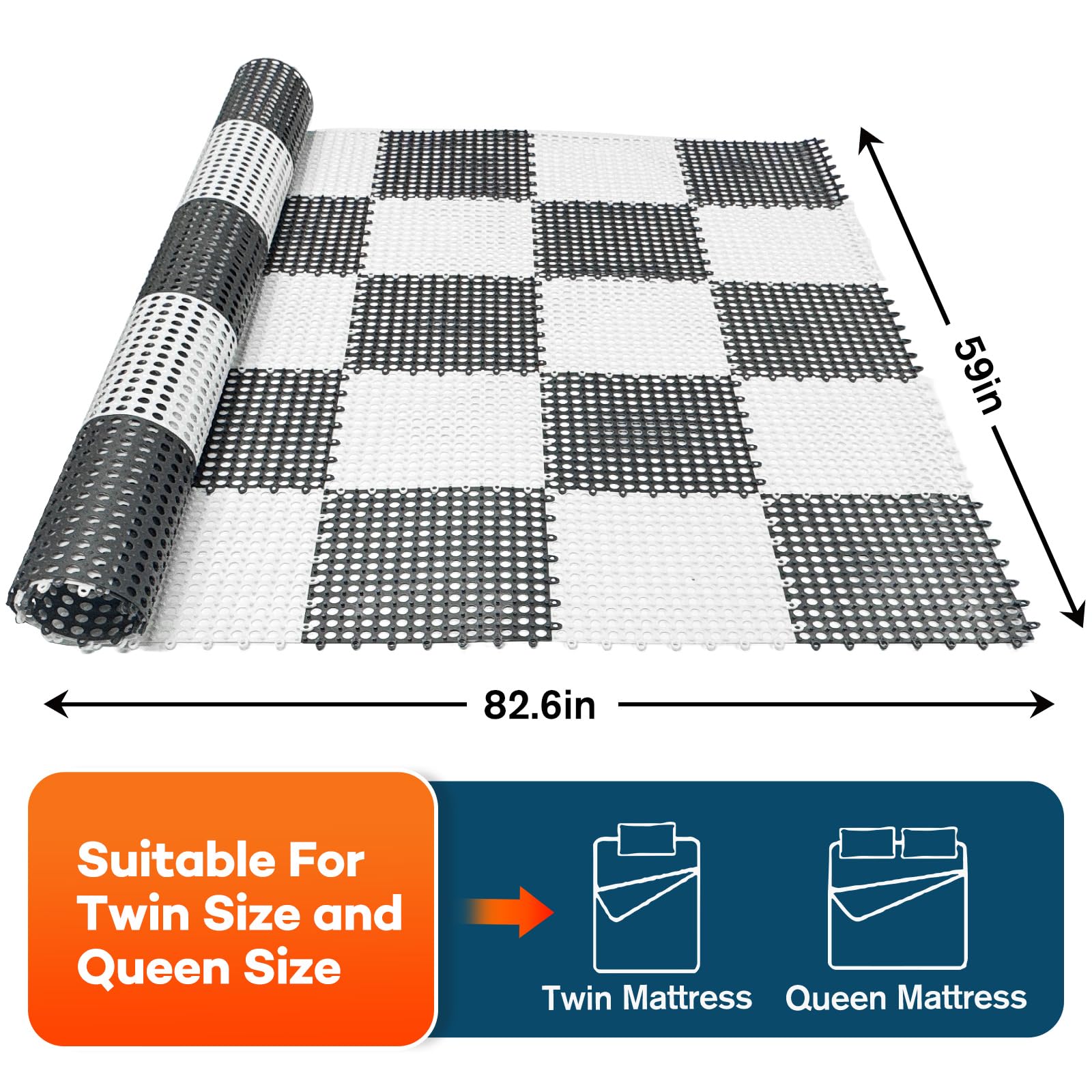 LILXIU underlay installed under an RV mattress demonstrating improved airflow benefit