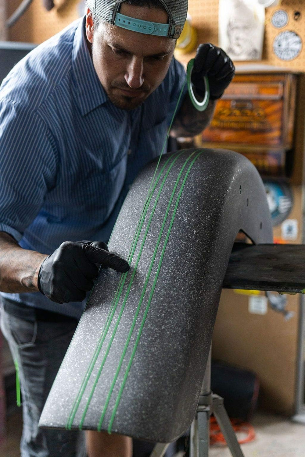 LiME LiNE tape beside ruler showing 1/16 inch width for fine detail