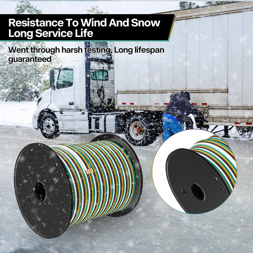 LIMICAR spool mounted on trailer frame for clean, continuous wiring