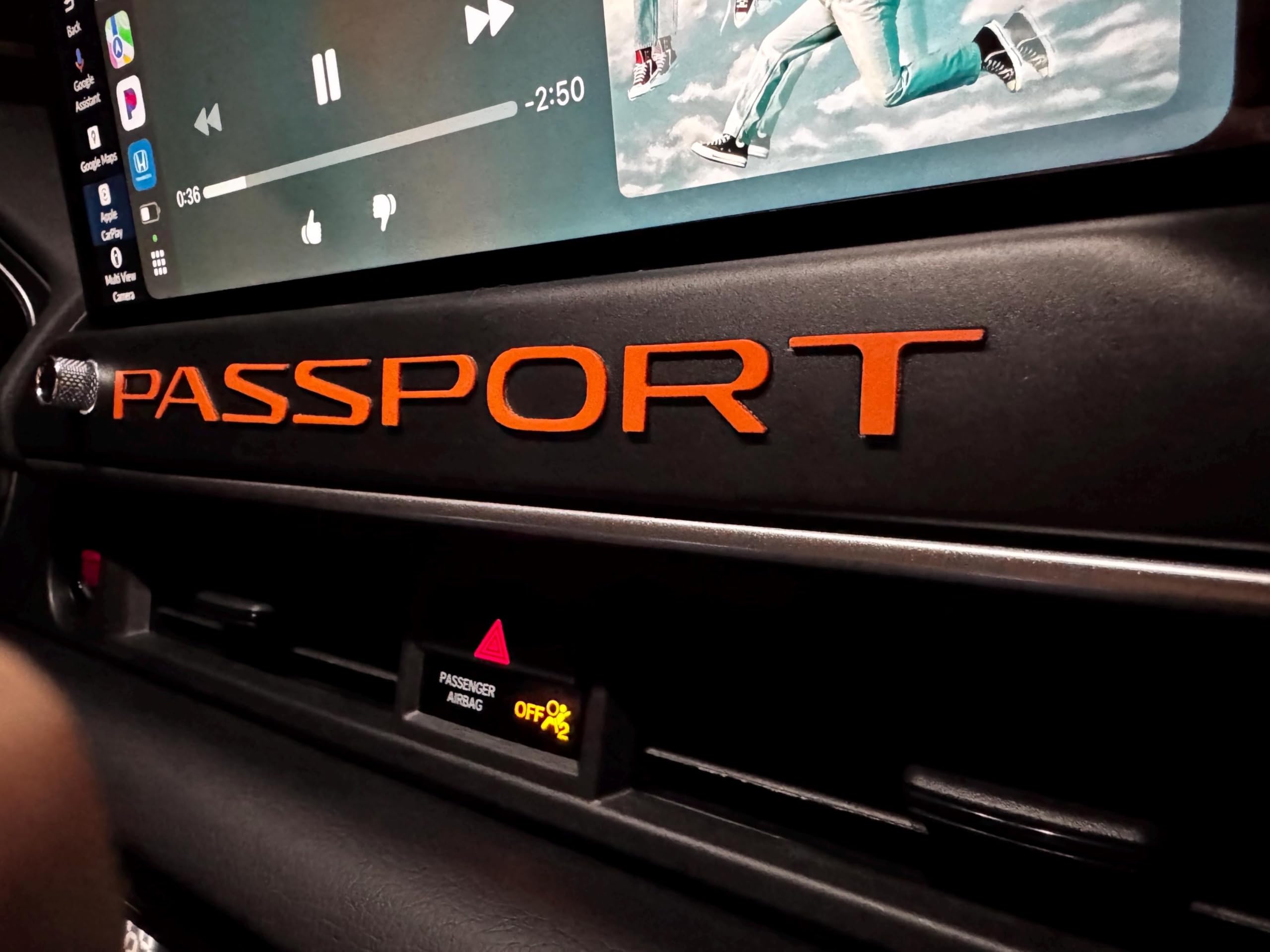 LimitlessParts orange dashboard letters front view showing sporty accent
