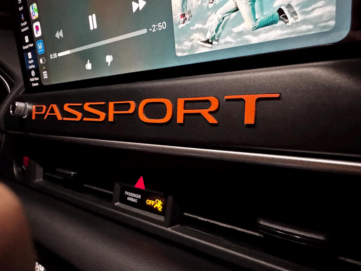 LimitlessParts orange dashboard letters front view showing sporty accent