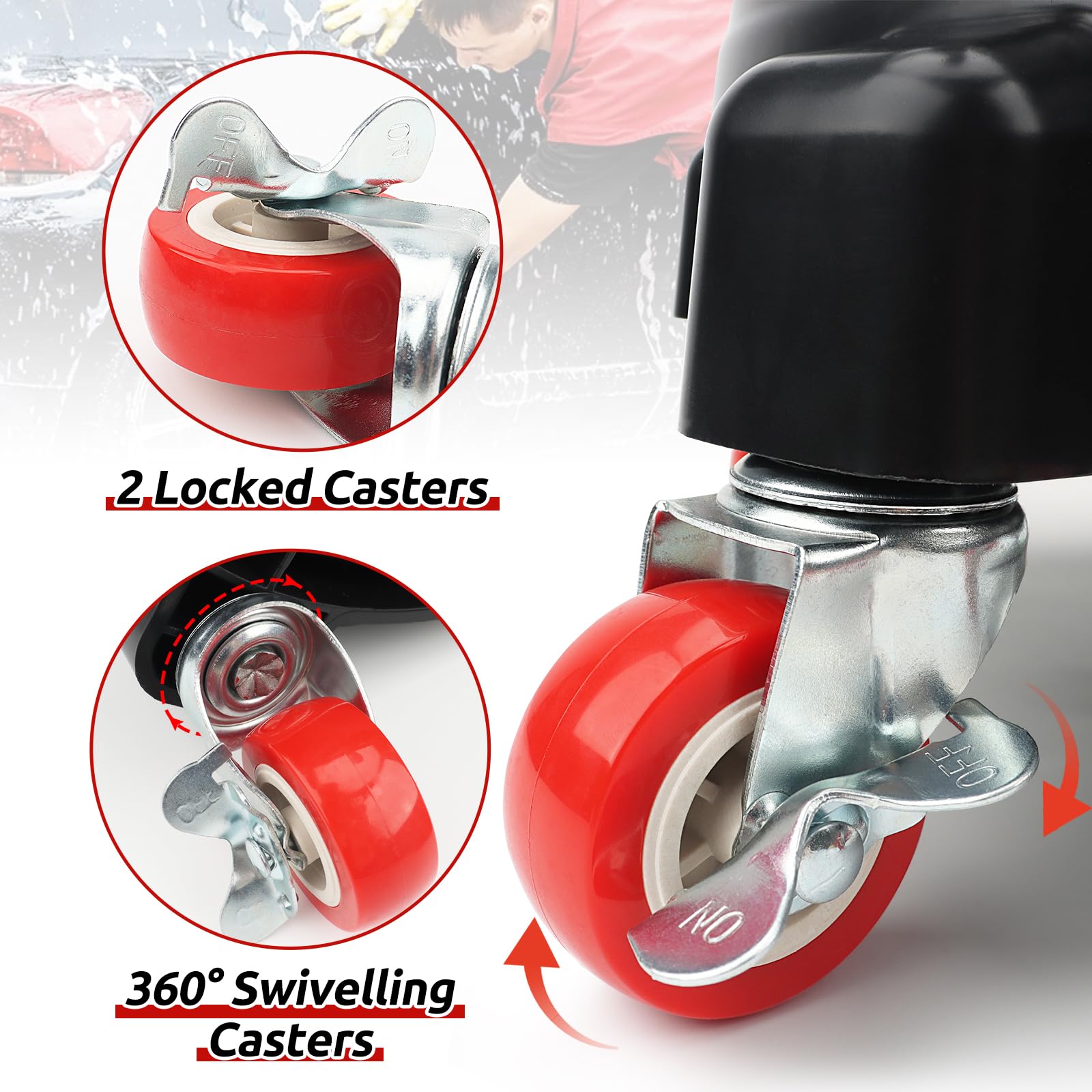 Linforking bucket insert closeup centering smaller buckets for stability