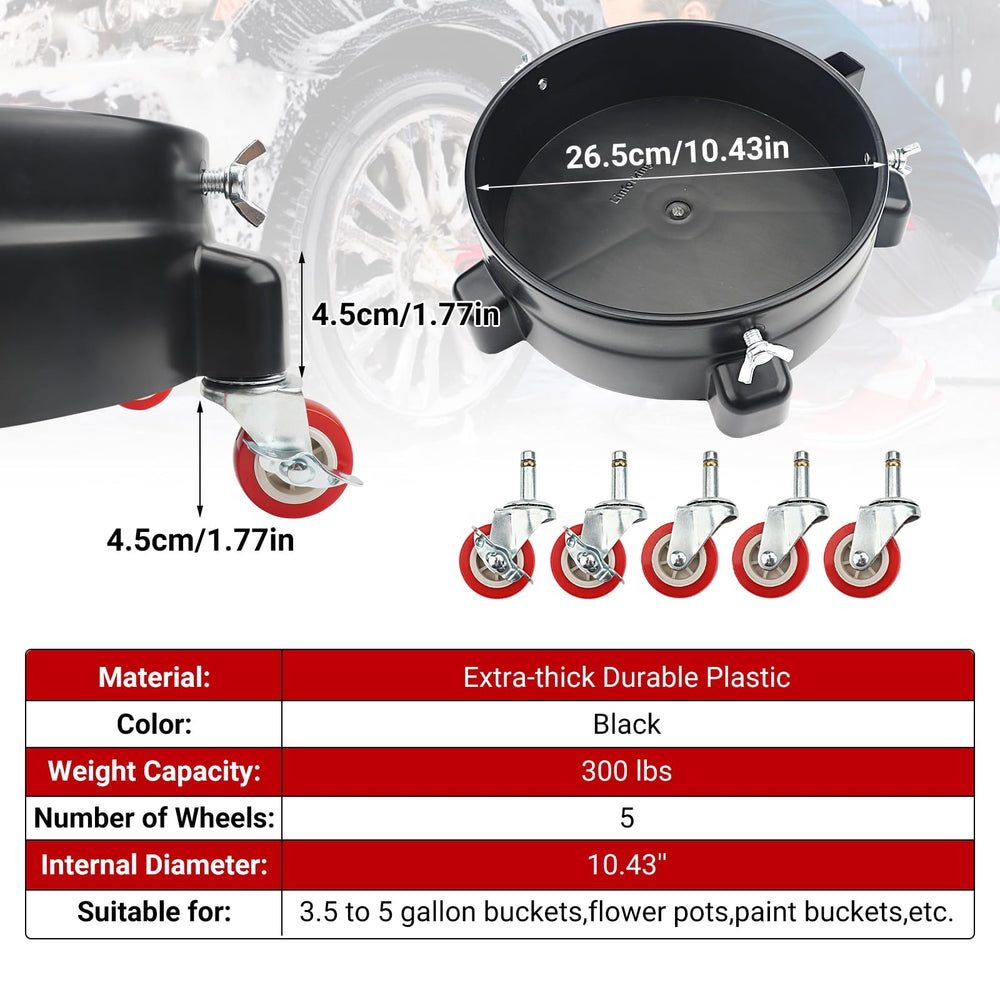 Linforking five casters detail showing 360° movement and smooth control