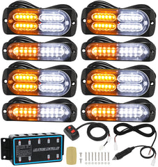 LINKITOM front view of full 8-piece kit showing lights and controller, easy-install benefit