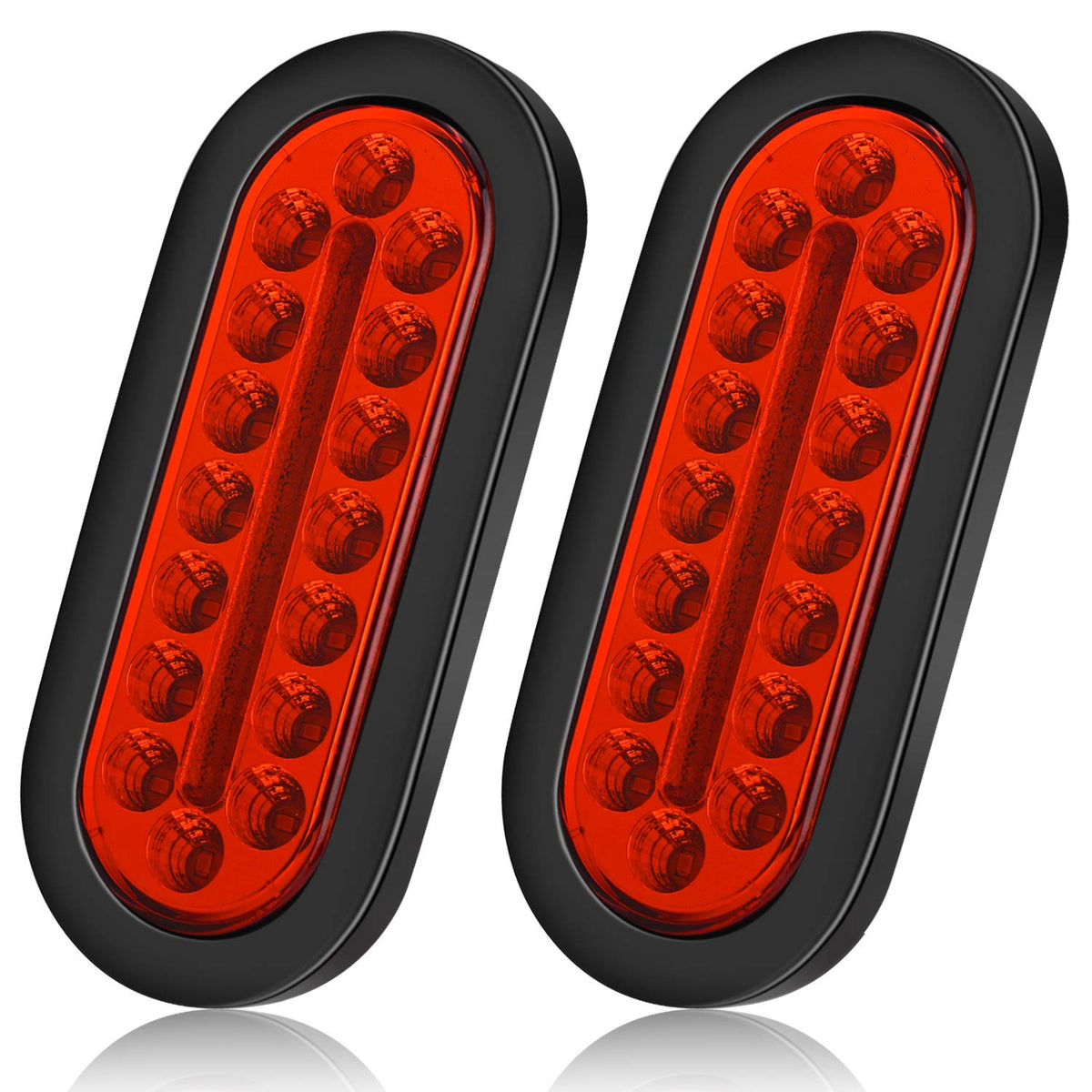 LINKITOM front view of oval trailer light showing bright LEDs for improved visibility